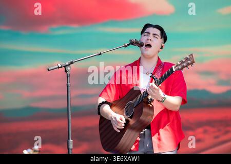 Kevin Kaarl performs during Austin City Limits Music Festival, Austin, Texas, October 8, 2023. (Photo by John Anderson/The Austin Chronicle) Stock Photo