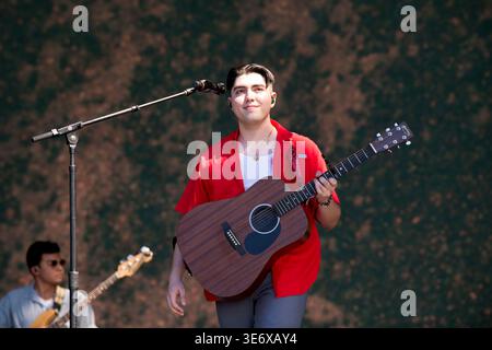 Kevin Kaarl performs during Austin City Limits Music Festival, Austin, Texas, October 8, 2023. (Photo by John Anderson/The Austin Chronicle) Stock Photo