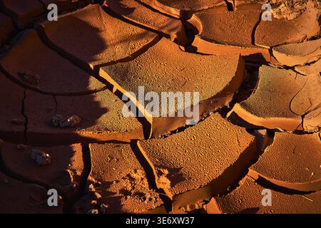 Desert Mud Crack Texture Close Up Arid Ground St Thomas Nevada Stock Photo