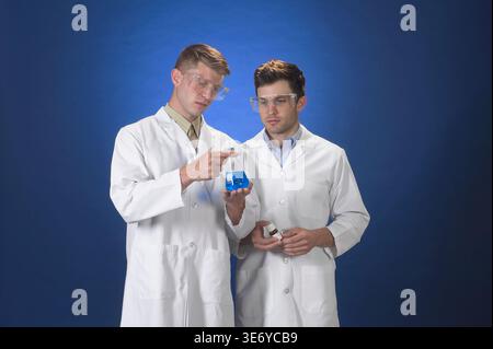 Young lab technicians Stock Photo