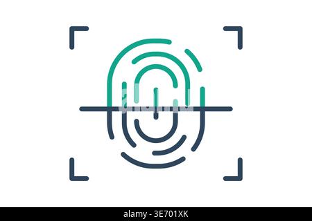 Biometrics icon. Icon related to forensics. Government elements vector illustration. Line icon style Stock Vector