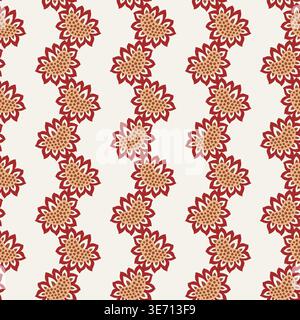 Light Vertical Floral Drop Stripe Stock Vector