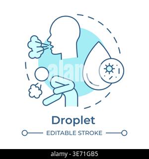Droplet soft blue concept icon Stock Vector