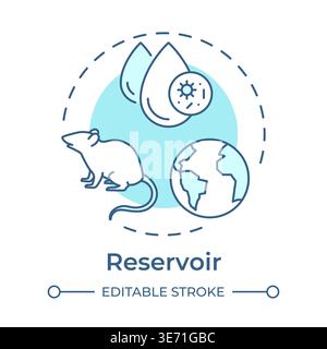Reservoir soft blue concept icon Stock Vector