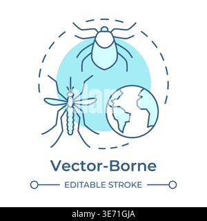 Vector borne soft blue concept icon Stock Vector