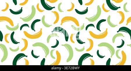 Vector illustration of banana seamless pattern. Banana Background Design Stock Vector