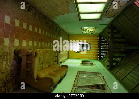 Corridor in the former Grabowsee sanatorium Stock Photo