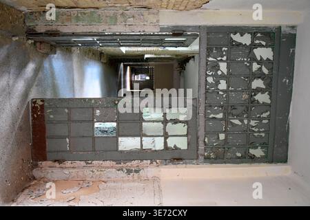 Corridor in the former Grabowsee sanatorium Stock Photo