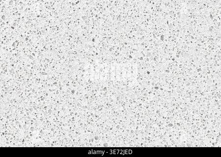 High resolution macro background of white quartz stone with fine mineral grains. Modern speckled texture for interior design, countertops, and architectural rendering Stock Photo