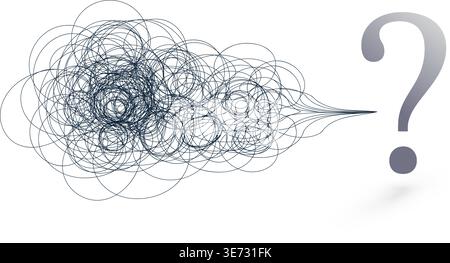 Problem solving concept with question mark for business decision making marketing use Stock Vector