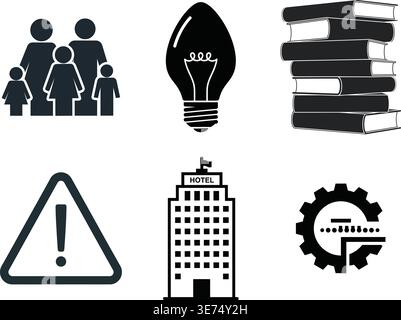 Modern Digital Marketing and Global Communication Vector Icons Stock Vector