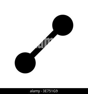 Minimalist Black Graphic of Connected Dots, Isolated on White Stock Vector
