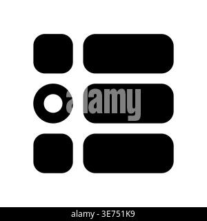 Simple black and white list icon vector illustration design Stock Vector