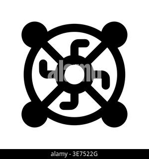 Adinkra symbol Dwennimmen icon, african knowledge symbol, vector illustration Stock Vector