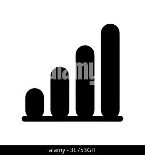 Signal strength indicator icon design showing full connectivity symbol Stock Vector