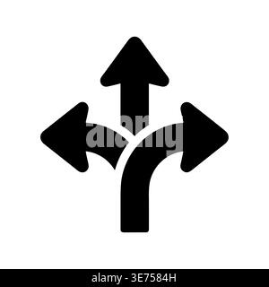 Direction arrows vector icon illustration depicting choices and decisions Stock Vector