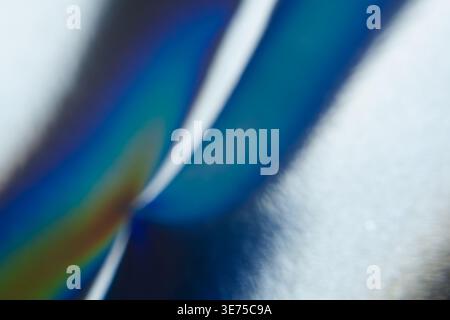 Abstract liquid rainbow waves on bright white background Stock Photo