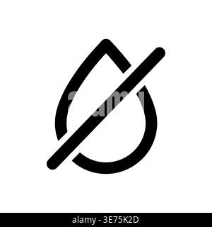No water drop icon vector design, minimalist style Stock Vector