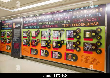 Philadelphia Pennsylvania,Philadelphia International Airport PHL,inside interior,terminal concourse gate area,Philadelphia International Records exhib Stock Photo