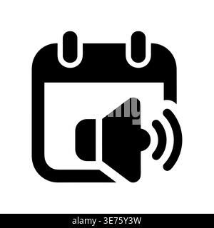Calendar notification icon, reminder alarm schedule, minimalist vector design Stock Vector
