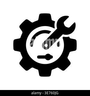 Set of Black Idea and Creative Thinking Glyph Icons Stock Vector