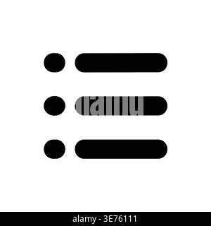 Simple black list icon design for user interface and apps Stock Vector