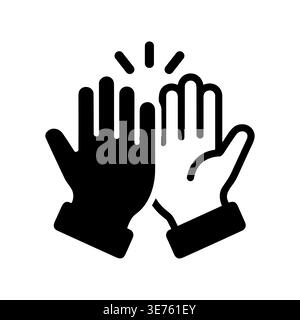 High five icon simple vector illustration design hands clapping Stock Vector