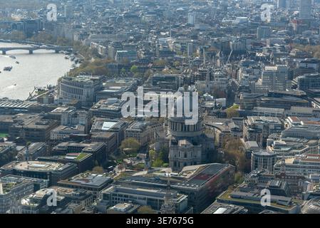 Birds eye view of the City of London, UK Stock Photo