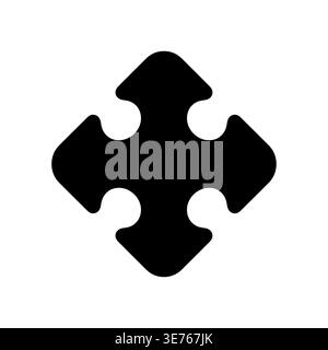 Expand arrows icon, black silhouette, relocation, movement symbol Stock Vector