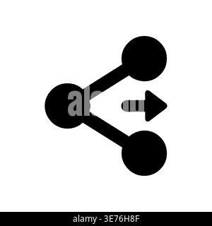 Share icon, connection, link, transfer, communication, glyph style vector illustration Stock Vector