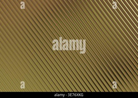 Diagonal gentle yellow lines create a rhythmic pattern, glossy texture with subtle golden highlights, smooth depth. Geometric abstract minimal backgro Stock Photo