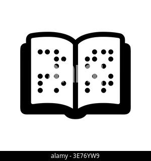 Braille Book Icon Vector Illustration, Accessible Education, Reading Material Stock Vector