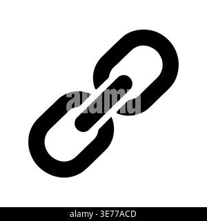 Two connected chain links in a simple vector illustration Stock Vector