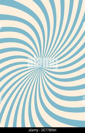 Trippy psychedelic blue line groovy pattern or texture. Psychedelic retro backdrop, wavy line funky print. Trippy pattern pattern Stock Vector