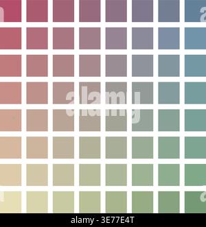 Systematic Grayish Color Swatch Set. Vector Illustration Isolated On A White Background. Stock Vector