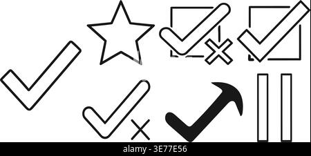 Hand-drawn shapes and symbols illustrating geometric and organic forms Stock Vector