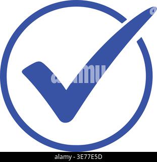 A blue heart-shaped object within a circular outline on a white background Stock Vector