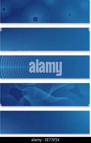 Abstract Background Set With Organic Line Patterns Isolated On A White Background. Vector Illustration. Stock Vector