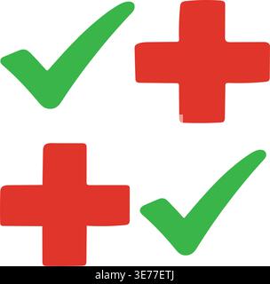 Comparison of shapes in two different colors for analysis Stock Vector
