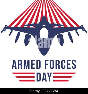 armed forces day illustration in flat design style Stock Vector