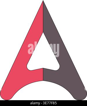 Modern minimalist letter A logo design isolated on clean background, elegant monogram symbol for branding, business identity, and luxury brand use Stock Vector