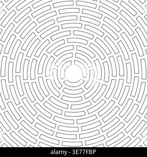 Simple cells outline. Large padding. Abstract pattern. Heavy weight. Segments centered. Stock Vector