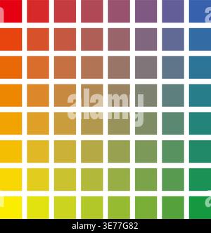 Systematic Color Swatch Set. Vector Illustration Isolated On A White Background. Stock Vector