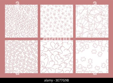 Seamless Vector Contemporary Pattern Set. Horizontally And Vertically Repeatable. Stock Vector