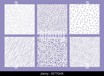 Seamless Vector Contemporary Pattern Set. Horizontally And Vertically Repeatable. Stock Vector