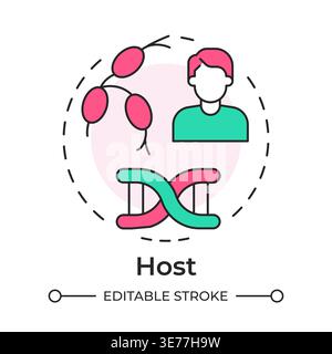 Host multi color concept icon Stock Vector