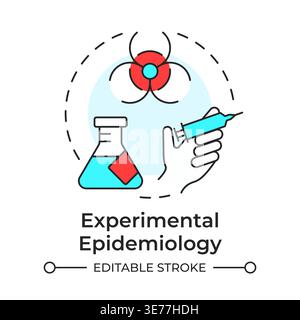 Experimental epidemiology multi color concept icon Stock Vector