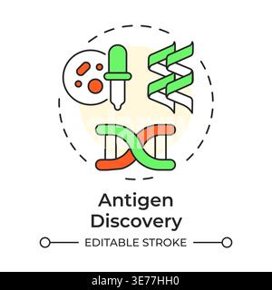 Antigen discovery multi color concept icon Stock Vector