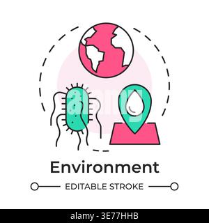Environment multi color concept icon Stock Vector
