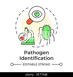 Pathogen identification multi color concept icon Stock Vector